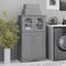 Costway Bathroom Storage Cabinet Linen Storage Cabinet with Doors and Adjustable Shelves Black/Grey/Brown/White